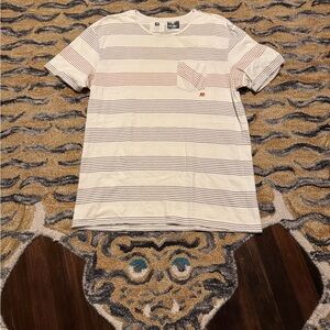 Men's Striped T-Shirt - Cream and Black